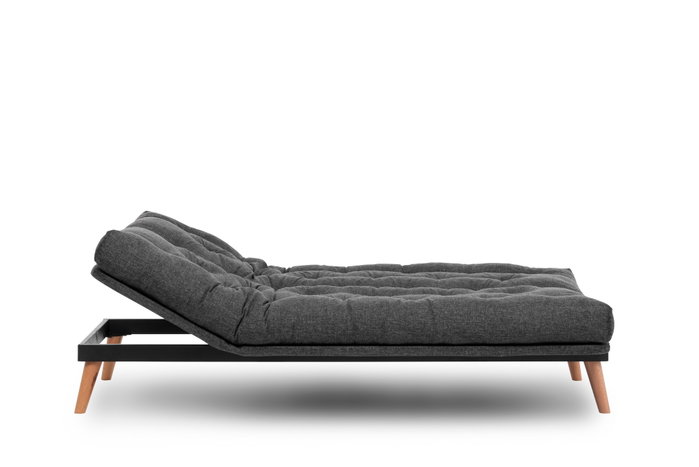 Atelier Del Sofa Saki - Sofá cama de 3 plazas Gris oscuro